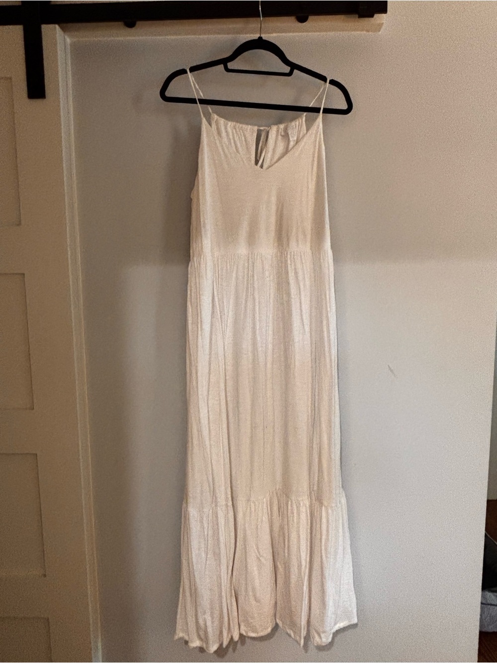 The White Company Cream Tiered Maxi Slip Dress
